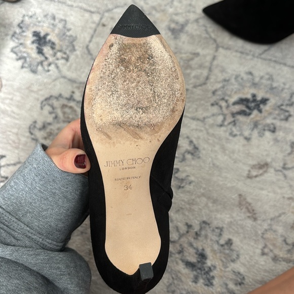 Jimmy Choo Black Suede Booties - Picture 5 of 5